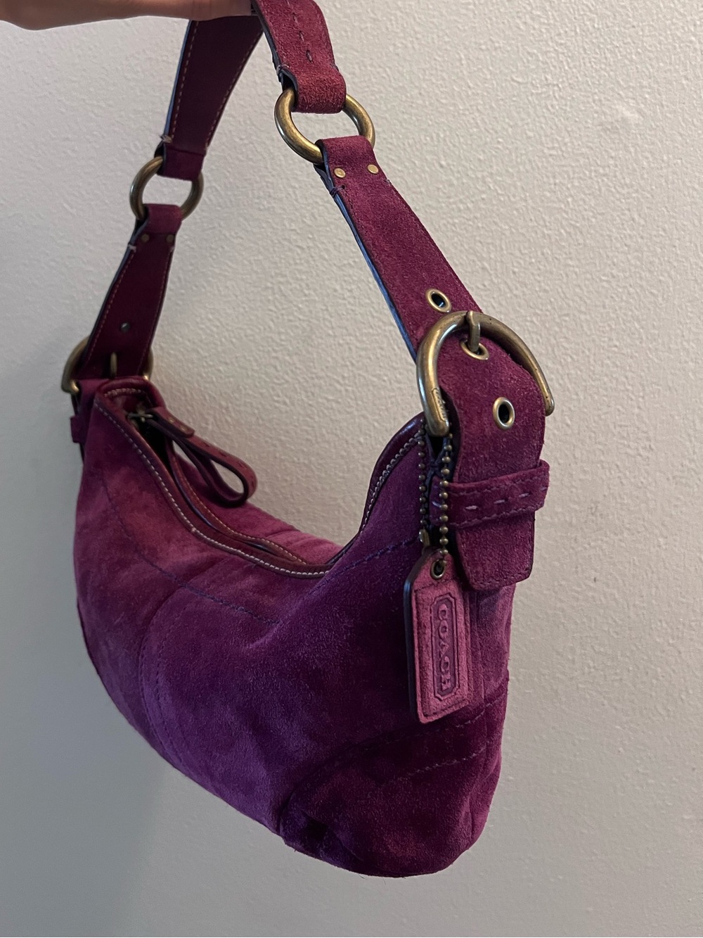 Coach Soho Suede Hobo Bag Rare Color - Picture 7 of 7